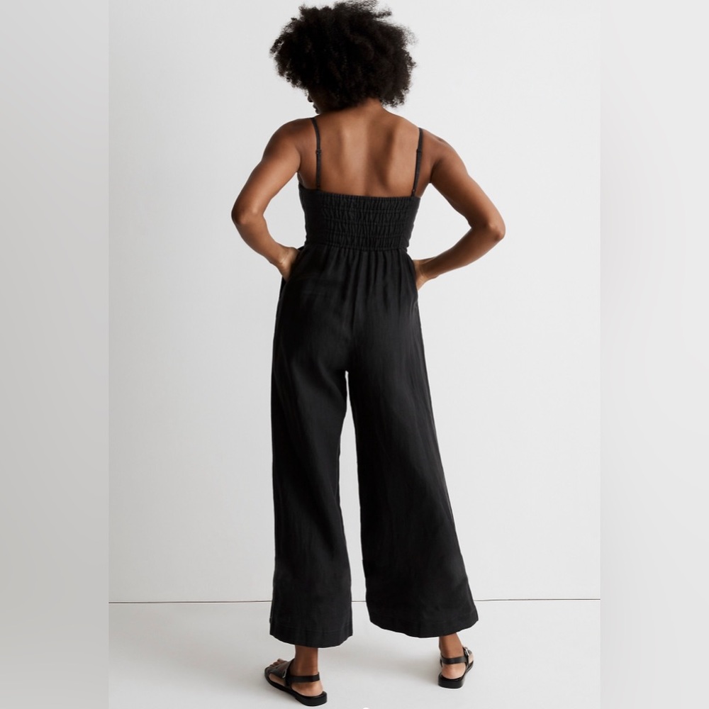 Madewell Black Sleeveless Wide-Leg Linen Jumpsuit 2023 - Picture 11 of 11